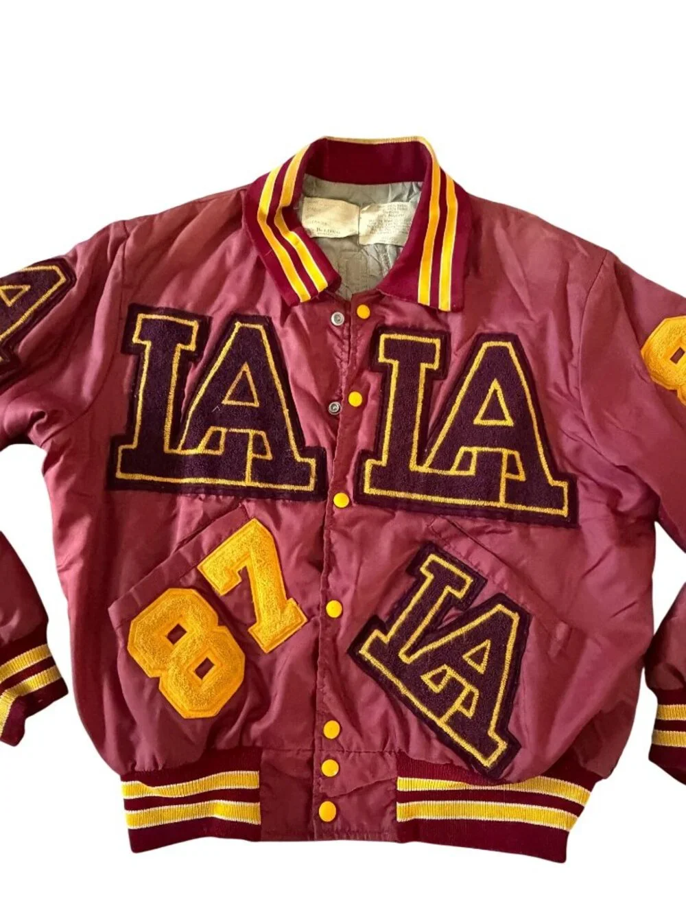 LOYOLA FOOTBALL Men's Vintage 1984 87 Letterman Delong College Jacket Size L